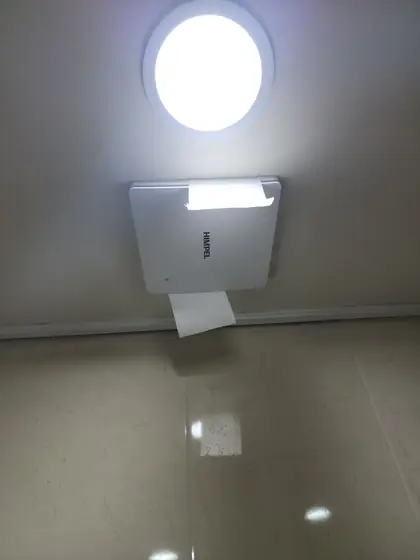 전동댐퍼 설치 — 교체를 마친 새 환풍기